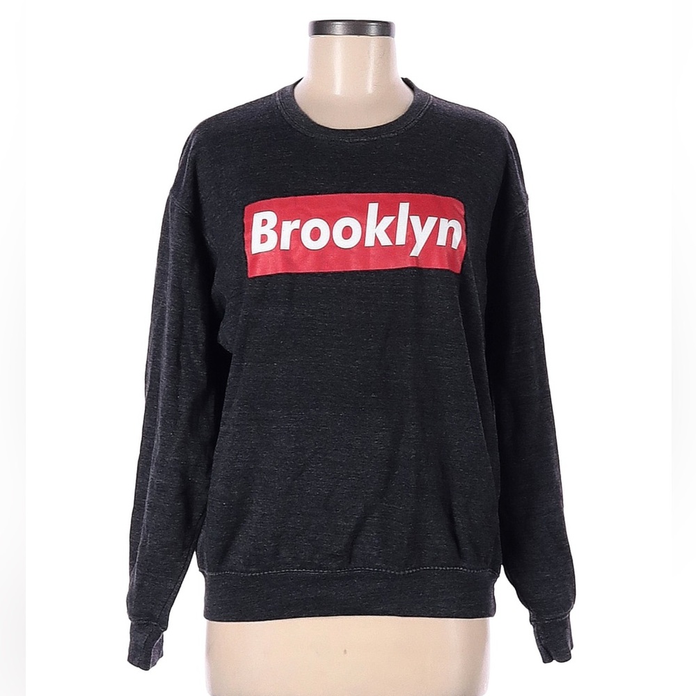 Charcoal Dark Gray Brooklyn Sweatshirt Size M